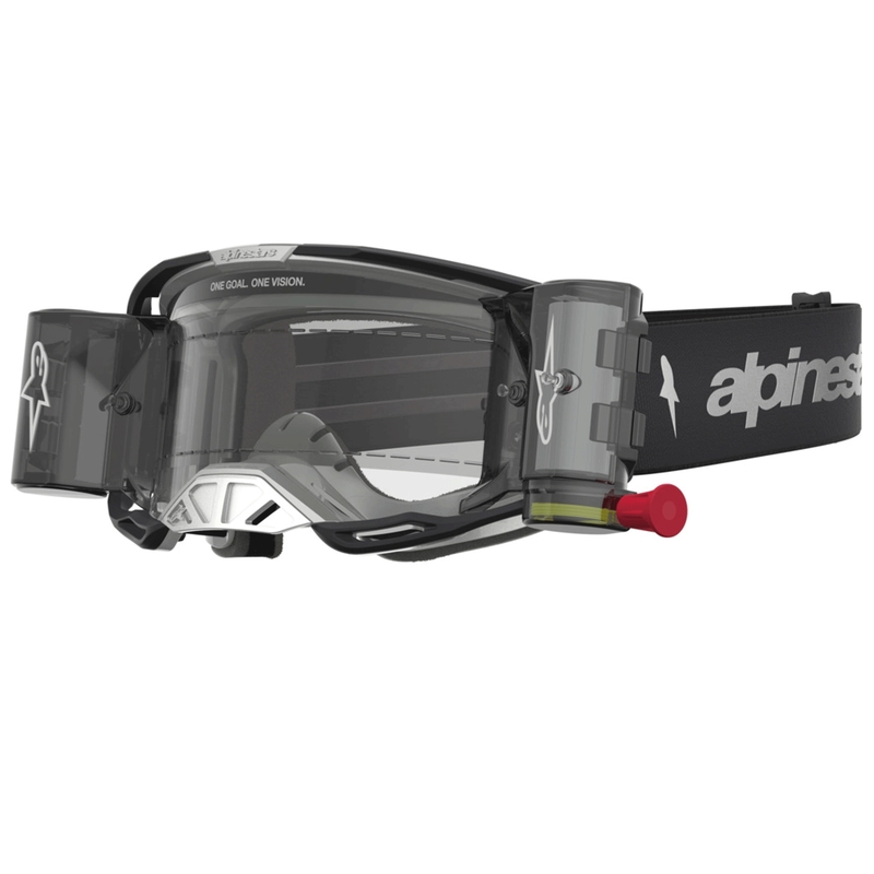 Γυαλιά Motocross Alpinestars Vision 8 Amber Roll-Off Wide Vision Μαύρο-Ασημί