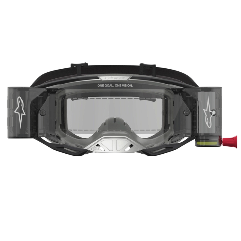 Γυαλιά Motocross Alpinestars Vision 8 Amber Roll-Off Wide Vision Μαύρο-Ασημί