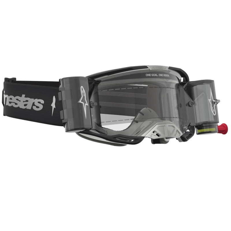 Γυαλιά Motocross Alpinestars Vision 8 Amber Roll-Off Wide Vision Μαύρο-Ασημί