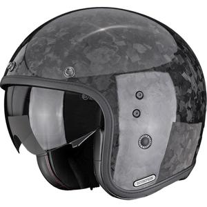 Κράνος μοτοσικλέτας Scorpion Belfast II Carbon Onyx Open Face, μαύρο