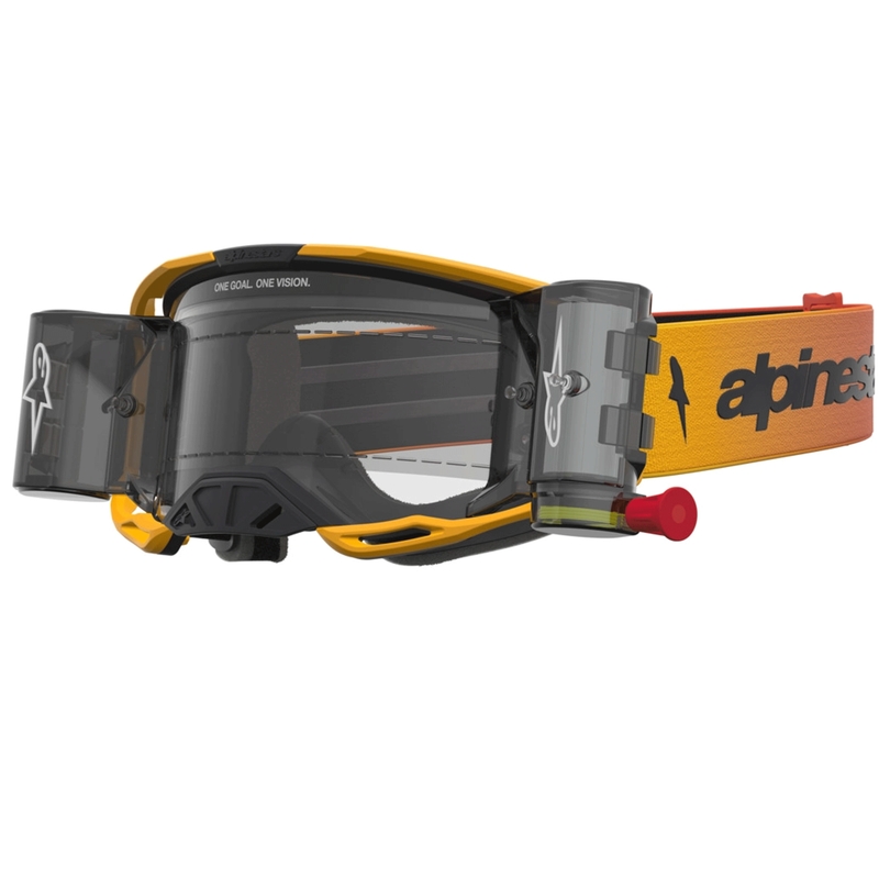 Γυαλιά Motocross Alpinestars Vision 8 Amber Roll-Off Κίτρινα-Κόκκινα-Μαύρα