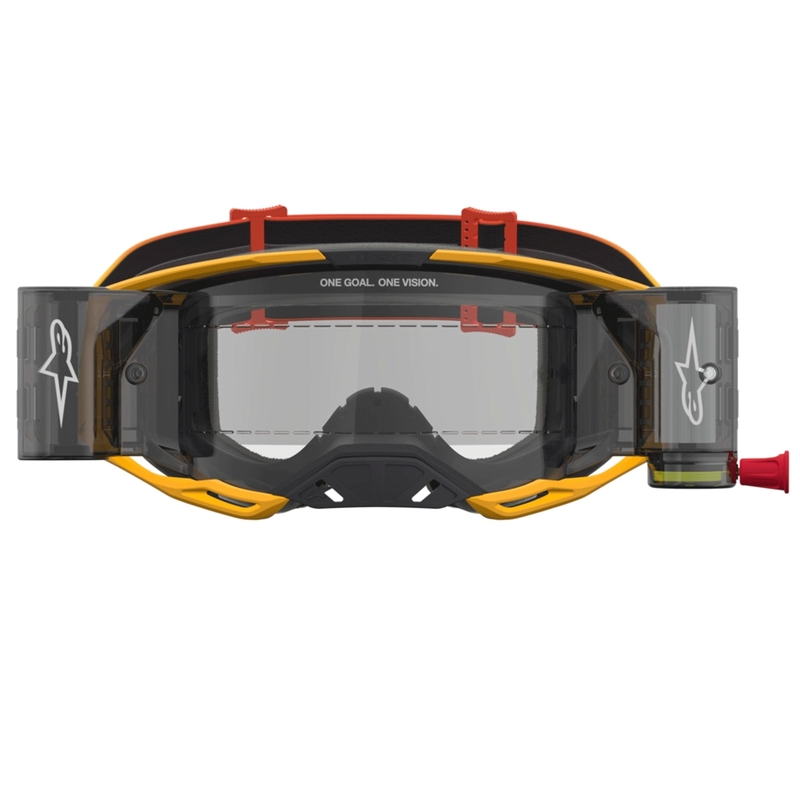 Γυαλιά Motocross Alpinestars Vision 8 Amber Roll-Off Κίτρινα-Κόκκινα-Μαύρα
