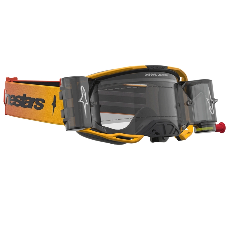 Γυαλιά Motocross Alpinestars Vision 8 Amber Roll-Off Κίτρινα-Κόκκινα-Μαύρα