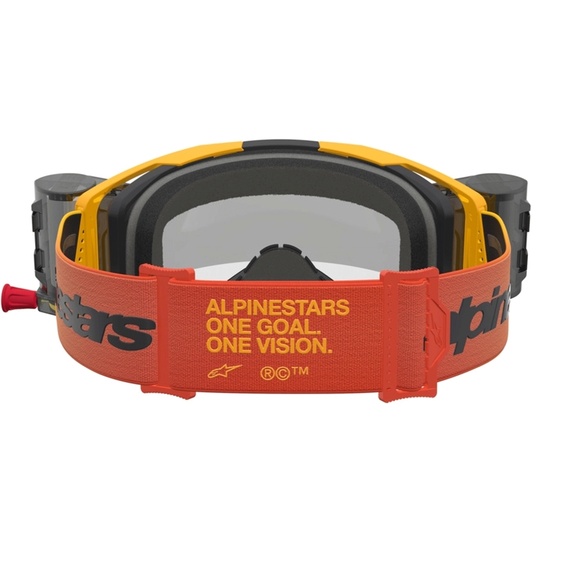 Γυαλιά Motocross Alpinestars Vision 8 Amber Roll-Off Κίτρινα-Κόκκινα-Μαύρα
