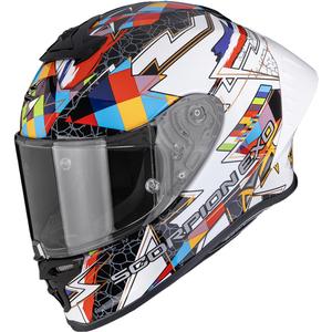 Κράνος μοτοσικλέτας Scorpion EXO-R1 EVO II Air Pouls full-face λευκό-πολύχρωμο