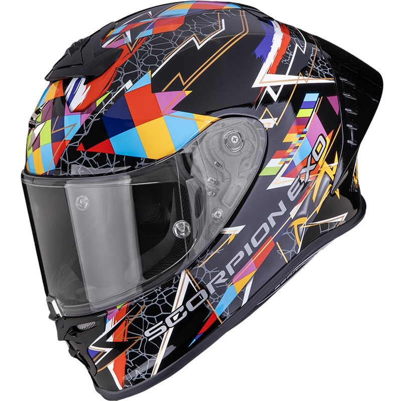 Κράνος μοτοσικλέτας Scorpion EXO-R1 EVO II Air Pouls full-face μαύρο-πολύχρωμο