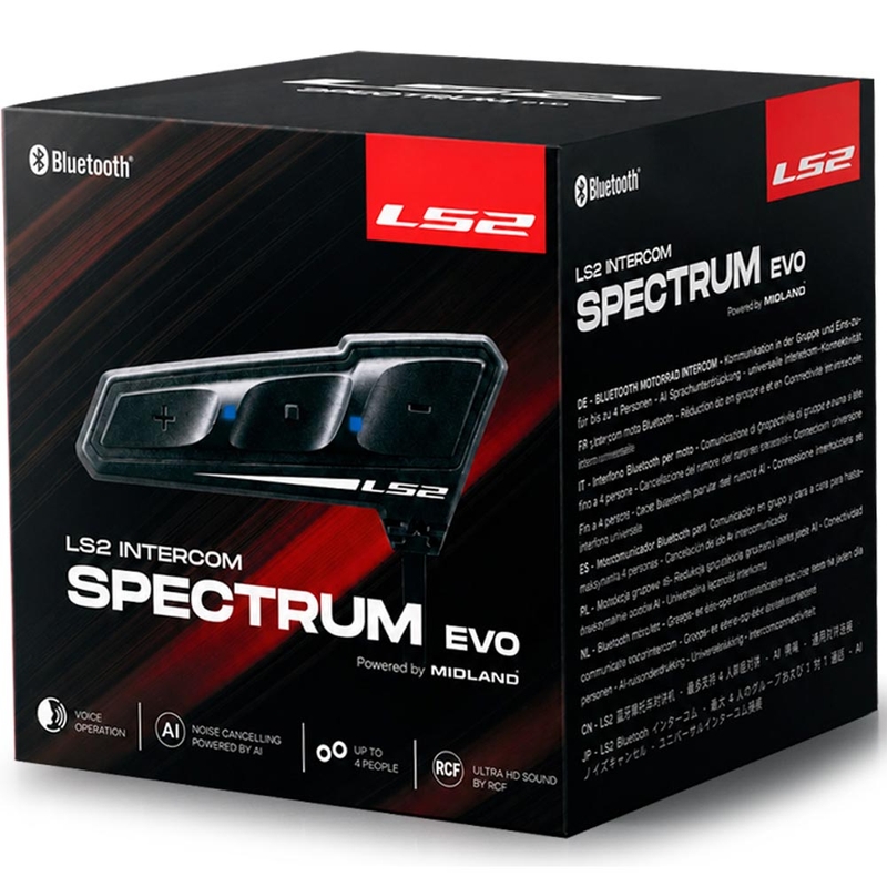 Ενδοεπικοινωνία Bluetooth LS2 Spectrum EVO μαύρο