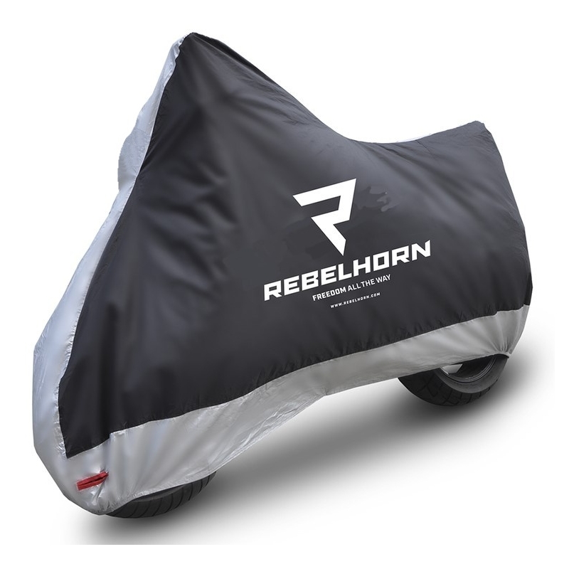 Μουσαμάς μοτοσικλέτας Rebelhorn Cover II μαύρο-ασημί