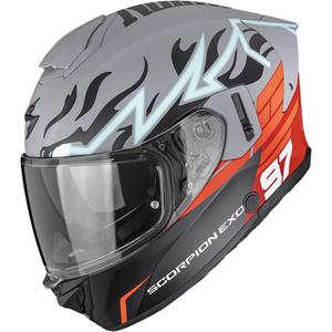 Κράνος μοτοσικλέτας Scorpion EXO-530 Air JSK 97 full face ματ γκρι-κόκκινο