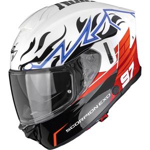 Κράνος μοτοσικλέτας Scorpion EXO-530 Air JSK 97 full face λευκό-κόκκινο