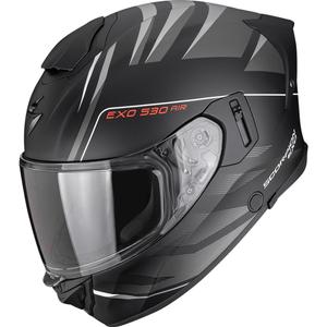 Κράνος μοτοσικλέτας Scorpion EXO-530 Air Tigris full-face σε ματ μαύρο-ασημί χρώμα