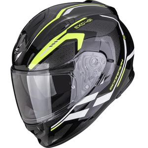Κράνος μοτοσικλέτας Scorpion EXO-491 KRYPTA full face μαύρο-φθορίζον κίτρινο-λευκό