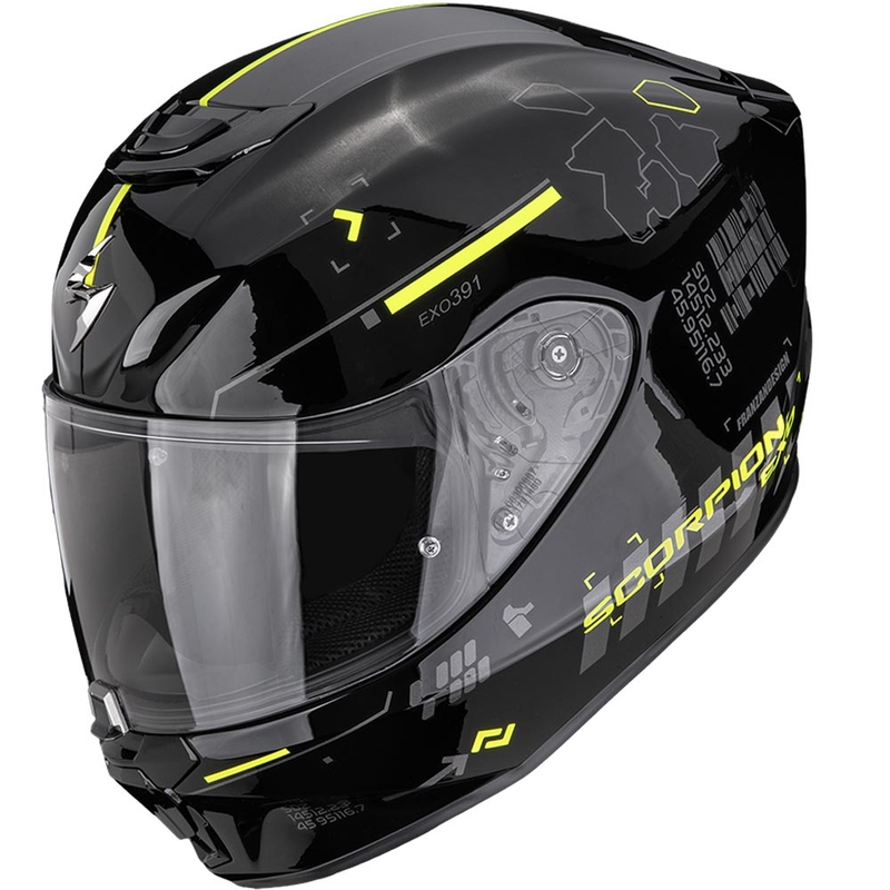 Κράνος μοτοσικλέτας Scorpion EXO-391 Iron full face μαύρο-φθοροκίτρινο