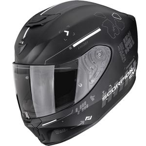 Κράνος μοτοσικλέτας Scorpion EXO-391 Iron full-face, ματ μαύρο-ασημί
