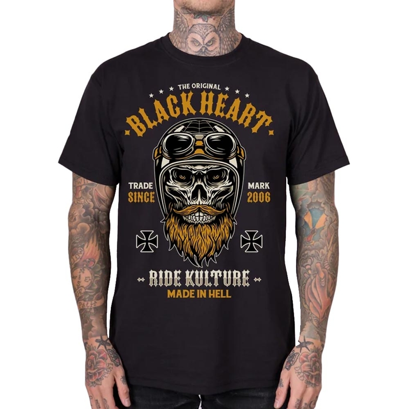 Μαύρο μπλουζάκι Black Heart Whiskery