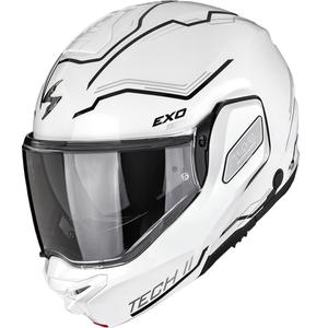 Κράνος μοτοσικλέτας Scorpion EXO-TECH II Dash με αναδιπλούμενο κάλυμμα, λευκό-ασημί-μαύρο