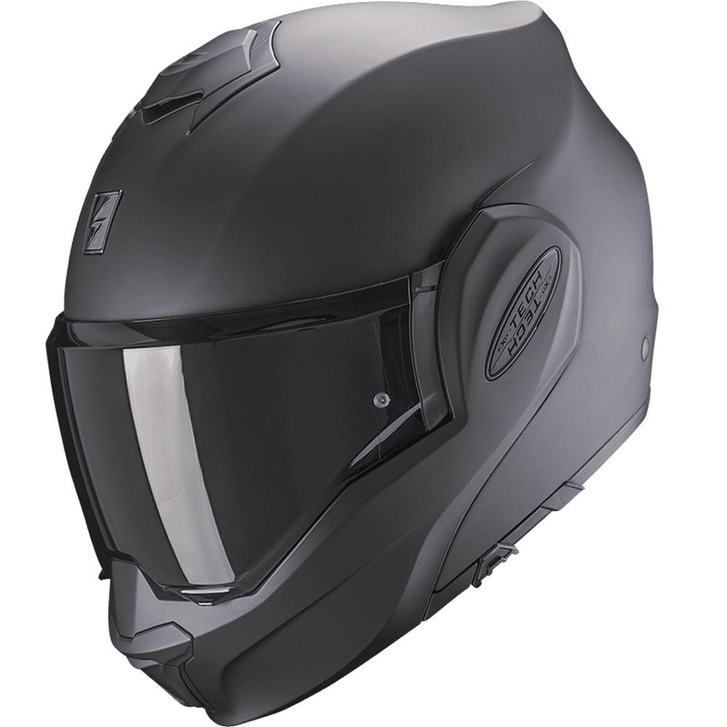 Κράνος μοτοσικλέτας Scorpion EXO-TECH Lite Solid, αναδιπλούμενο, μαύρο ματ