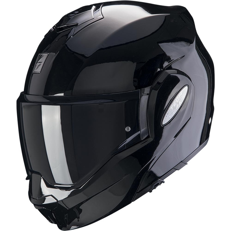 Κράνος μοτοσικλέτας Scorpion EXO-TECH Lite Solid, μαύρο, αναδιπλούμενο