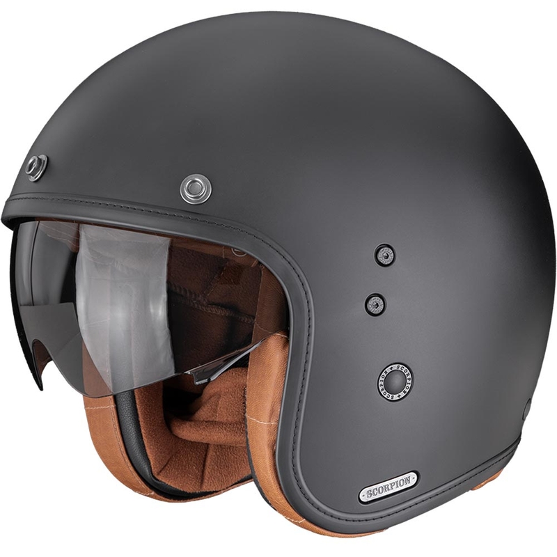 Κράνος μοτοσικλέτας Scorpion Belfast II Luxe Open Face ματ μαύρο