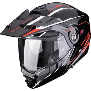 Κράνος μοτοσικλέτας Enduro Scorpion ADX-2 Walt μαύρο-ασημί-κόκκινο