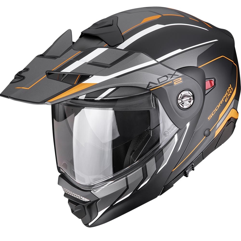 Κράνος μοτοσικλέτας Enduro Scorpion ADX-2 Walt ματ μαύρο-πορτοκαλί