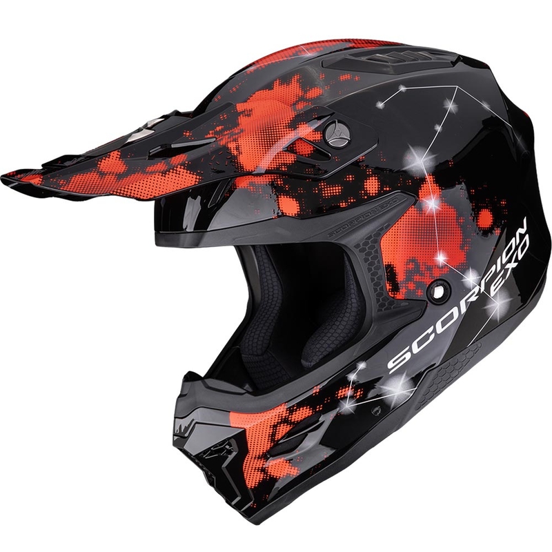 Κράνος motocross Scorpion SMX-10 Vibe μαύρο-κόκκινο