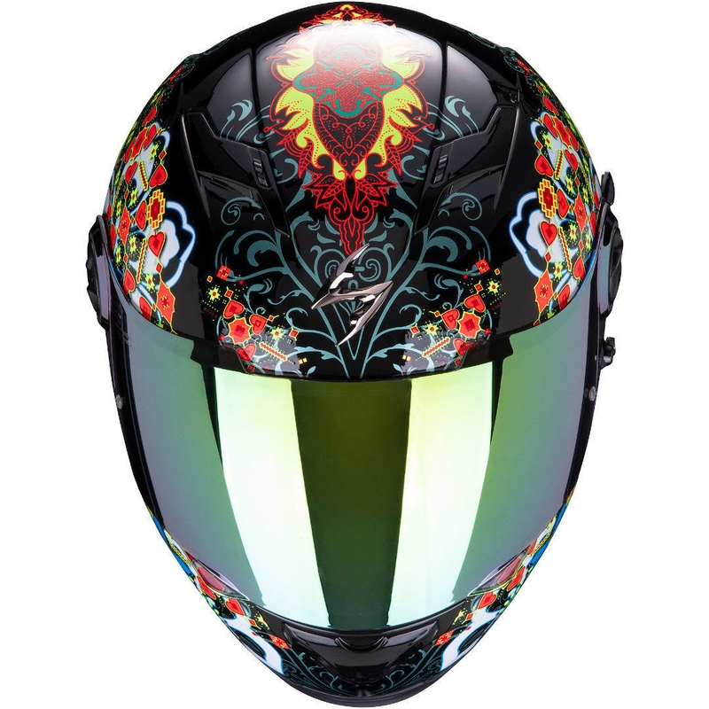 Integrální přilba Scorpion EXO-490 Divina černo-červeno-modrá výprodej