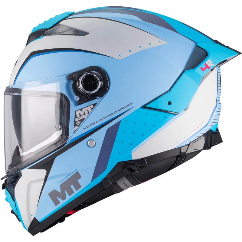 Κράνος μοτοσικλέτας full-face MT Thunder 4 R SV Wind Tunnel C7 ματ μπλε-γκρι