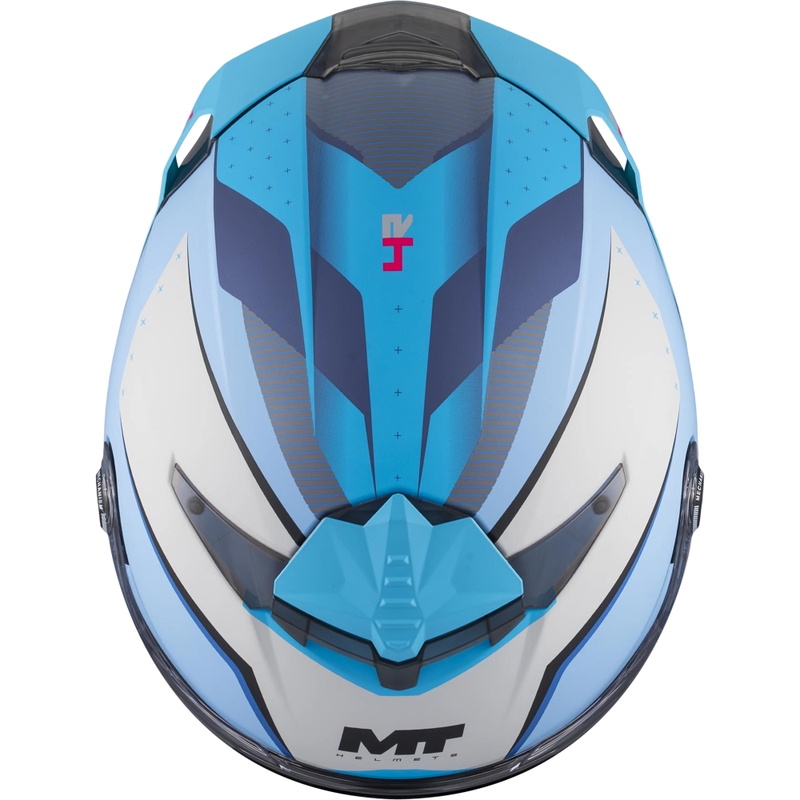 Κράνος μοτοσικλέτας full-face MT Thunder 4 R SV Wind Tunnel C7 ματ μπλε-γκρι