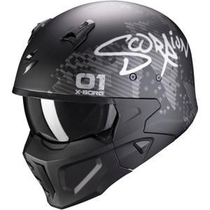 Ανοιχτό κράνος με μάσκα Scorpion COVERT-X Xborg μαύρο-ασημί