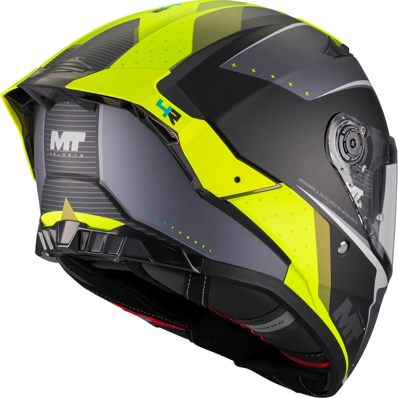 Κράνος μοτοσικλέτας full-face MT Thunder 4 R SV Wind Tunnel B3 μαύρο-γκρι-φλουορ κίτρινο