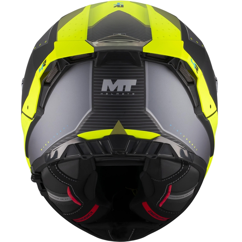 Κράνος μοτοσικλέτας full-face MT Thunder 4 R SV Wind Tunnel B3 μαύρο-γκρι-φλουορ κίτρινο