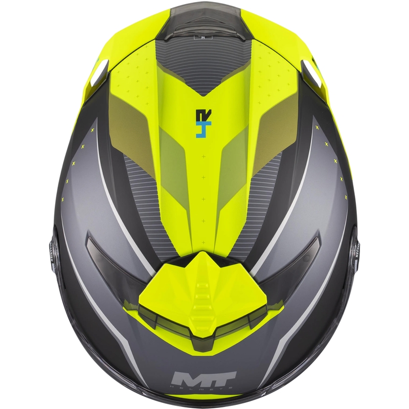 Κράνος μοτοσικλέτας full-face MT Thunder 4 R SV Wind Tunnel B3 μαύρο-γκρι-φλουορ κίτρινο