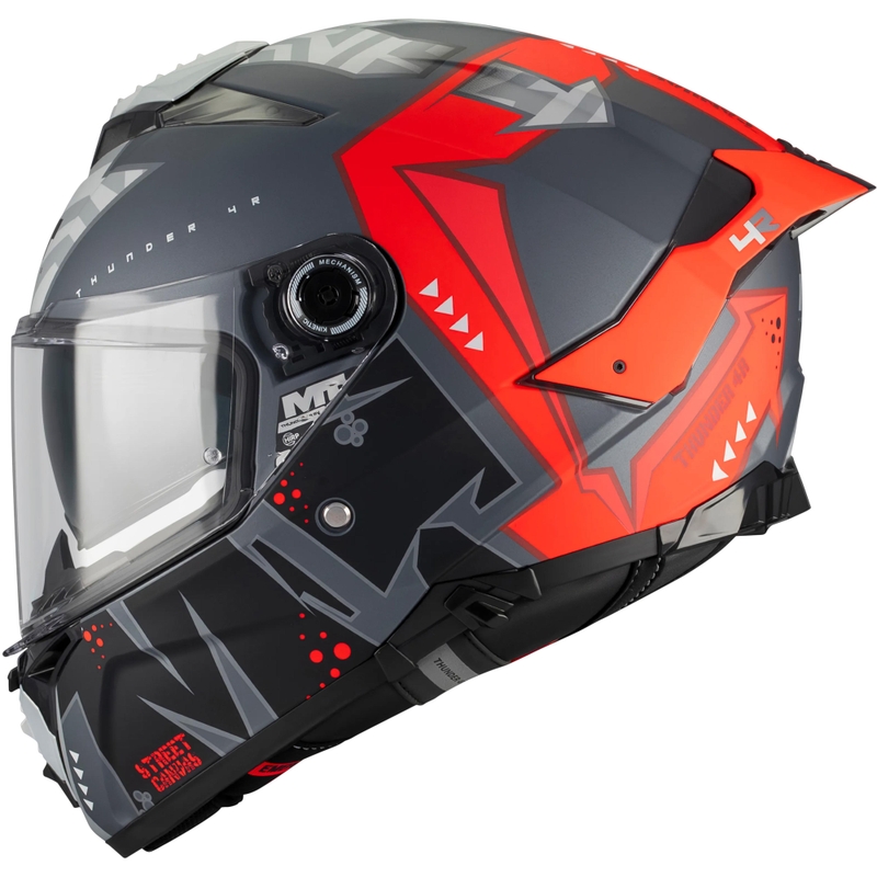 Κράνος μοτοσικλέτας full-face MT Thunder 4 R SV Canvas C5 μαύρο-γκρι-κόκκινο