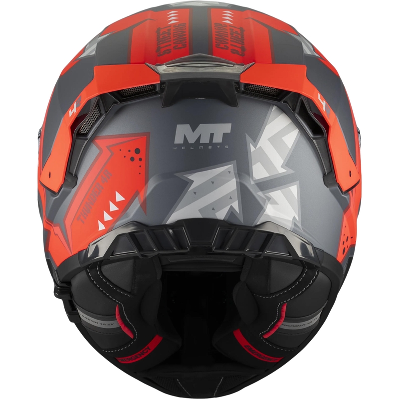 Κράνος μοτοσικλέτας full-face MT Thunder 4 R SV Canvas C5 μαύρο-γκρι-κόκκινο