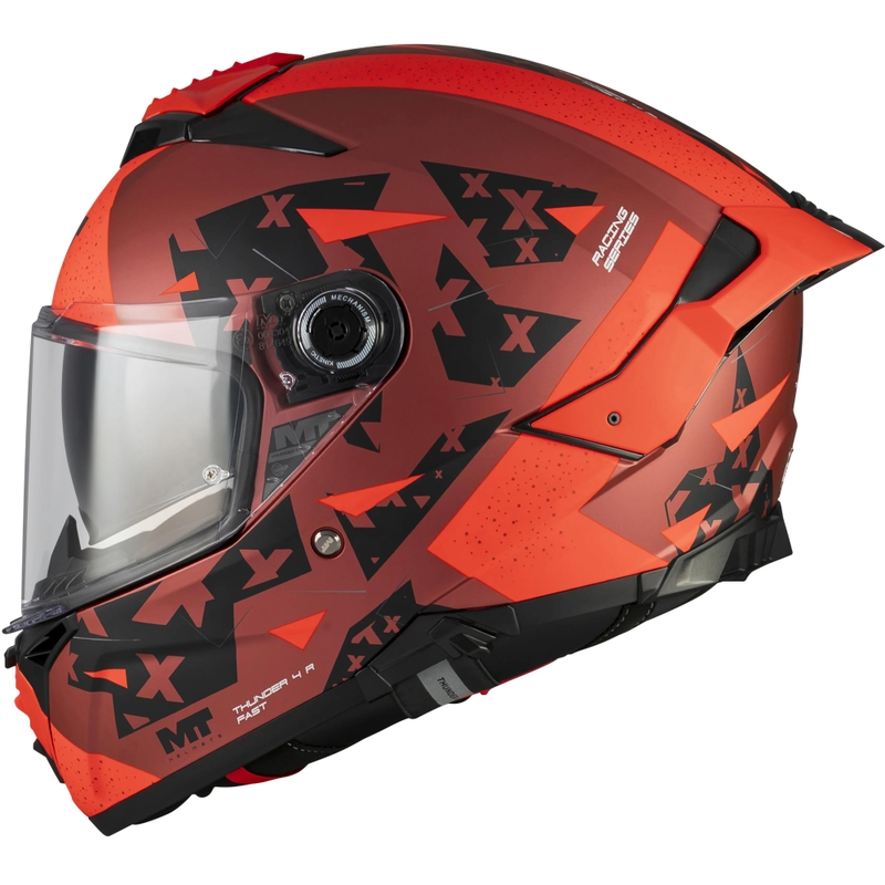 Κράνος μοτοσικλέτας full-face MT Thunder 4 R SV Fast C5 ματ μαύρο-γκρι-κόκκινο