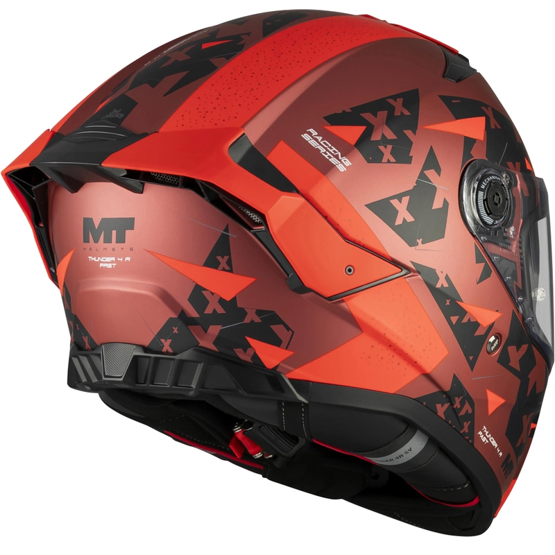 Κράνος μοτοσικλέτας full-face MT Thunder 4 R SV Fast C5 ματ μαύρο-γκρι-κόκκινο