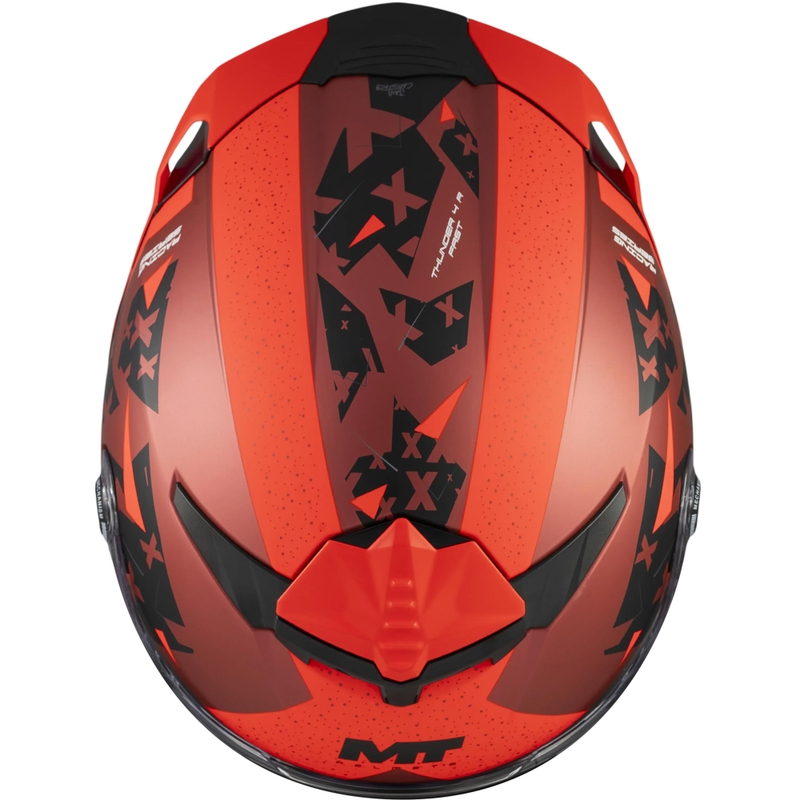 Κράνος μοτοσικλέτας full-face MT Thunder 4 R SV Fast C5 ματ μαύρο-γκρι-κόκκινο