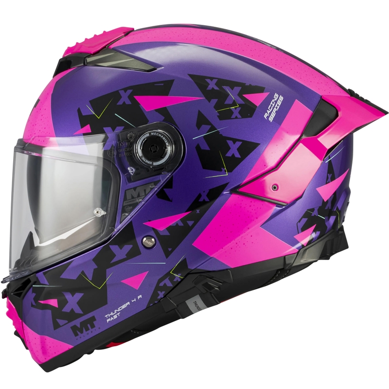 Κράνος μοτοσικλέτας full face MT Thunder 4 R SV Fast C8 μωβ-ροζ-μαύρο