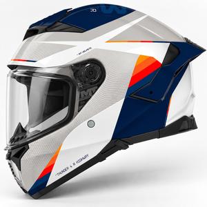 Κράνος μοτοσικλέτας full-face MT Thunder 4 R SV Highway A7 λευκό-γκρι-μπλε