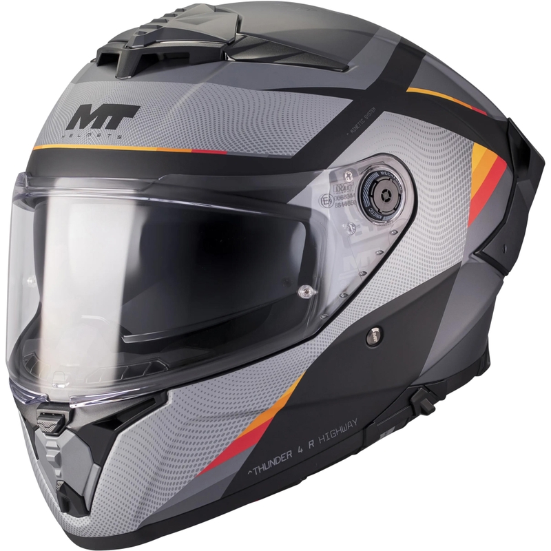 Κράνος μοτοσικλέτας full-face MT Thunder 4 R SV Highway B5 ματ γκρι-μαύρο