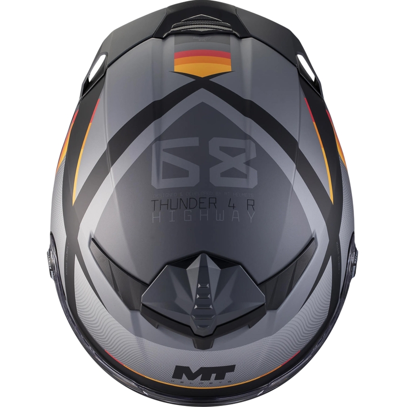 Κράνος μοτοσικλέτας full-face MT Thunder 4 R SV Highway B5 ματ γκρι-μαύρο