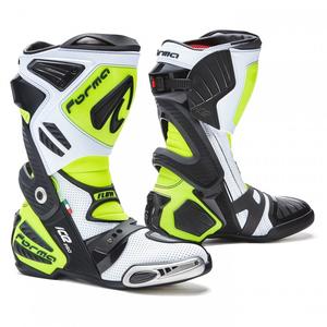 Forma Ice Pro Flow λευκές-μαύρες-κίτρινες μπότες μοτοσικλέτας