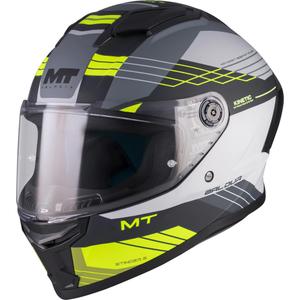 Κράνος μοτοσικλέτας full-face MT Stinger 2 Baldur C3 μαύρο-γκρι-φλουορ κίτρινο