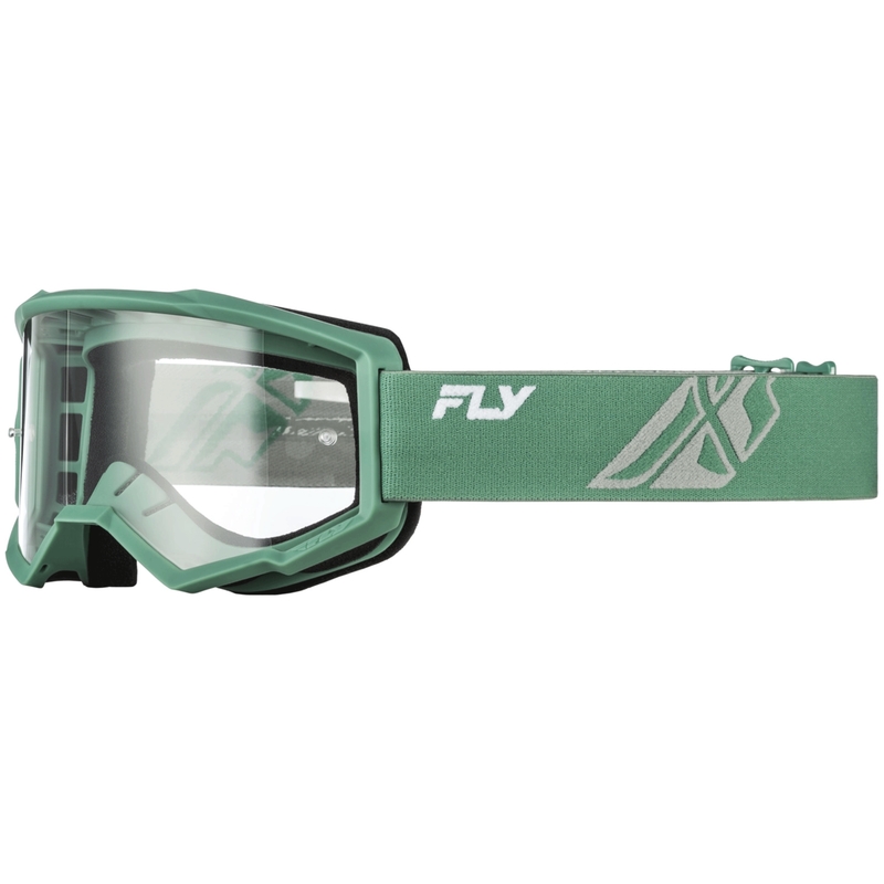 Γυαλιά μοτοκρός Fly Racing Focus πράσινα με διαφανείς φακούς