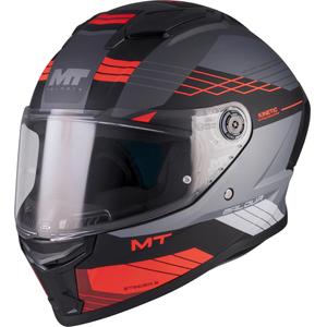 Κράνος μοτοσικλέτας full-face MT Stinger 2 Baldur C15 ματ μαύρο-γκρι-κόκκινο