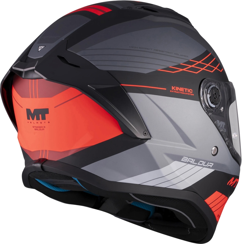 Κράνος μοτοσικλέτας full-face MT Stinger 2 Baldur C15 ματ μαύρο-γκρι-κόκκινο