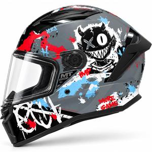 Κράνος μοτοσικλέτας full-face MT Stinger 2 IMP C5 ματ μαύρο-γκρι-κόκκινο