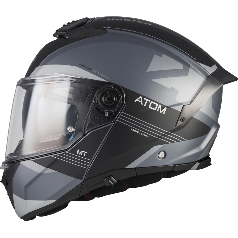 Κράνος μοτοσικλέτας MT Atom 2 SV Kaster C2 ματ μαύρο-γκρι