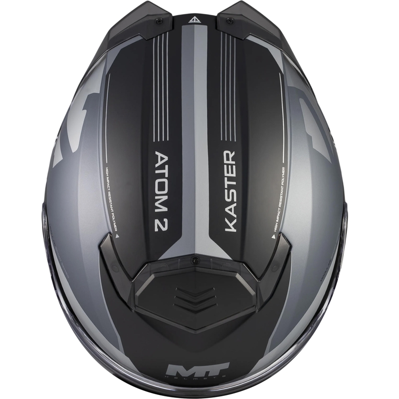 Κράνος μοτοσικλέτας MT Atom 2 SV Kaster C2 ματ μαύρο-γκρι